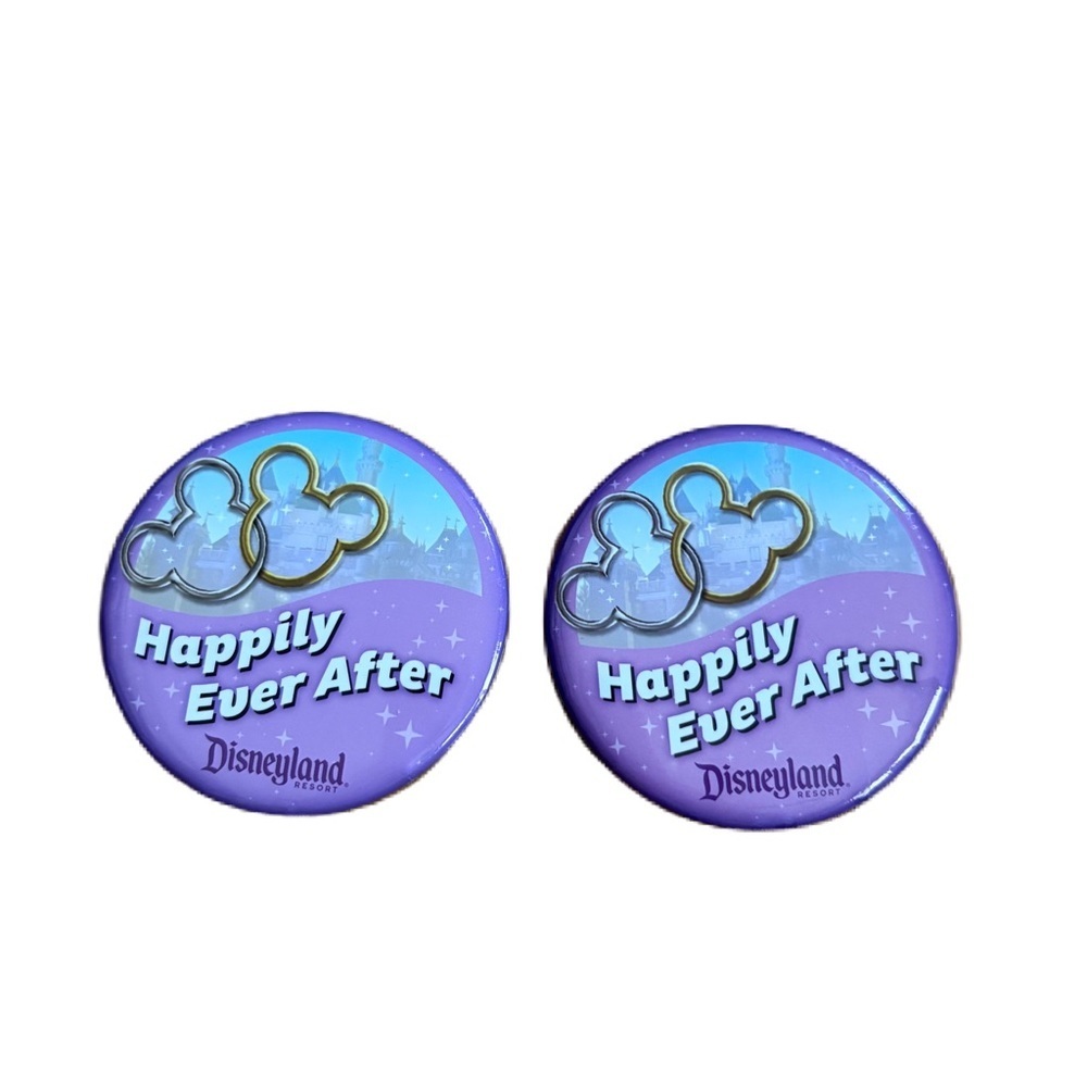 Disneyland 'Happily Ever After' Purple Celebration Buttons NEW Bundle Lot